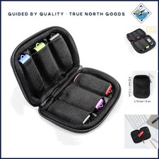 Elegant Black Neoprene USB Drive Case - 6 Slot Storage Pouch for Accessories picture