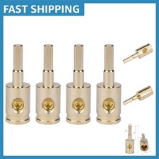 Durable Brass Gold Plated 4 to 8 Gauge Reducer Adapters - 4pcs Set with picture