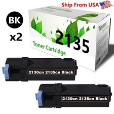 2PK DE2135 2135 Toner Cartridge 2130 2135 Laser Printer Black picture