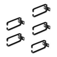 StarTech 5-Pack 1U Vertical 1.8 x 3.9in Cable D-Ring Hooks x 3.9in, Black picture
