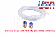 2M PTFE Teflon Tube + 2 x PC4-M6 Fittings RepRap 3D Printer Bowden Hotend 1.75mm picture