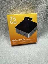 ZAGG 4-Port Hub with Wireless Charging - USB-C PD 100W, HDMI 4K, USB 10Gbps, ... picture