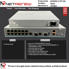 EX2200-C-12T-2G Juniper Networks  12 Port Gigabit Switch picture