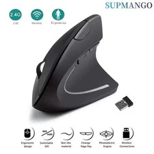 Anker Wireless 2.4G Ergonomic Vertical Optical Mouse - Black (‎AK-98ANWVM-UBA) picture