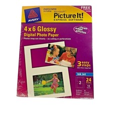 AVERY Digital Photo Paper Glossy Inkjet 4x6 Photos w/ Software 2 Pkgs of 24 picture