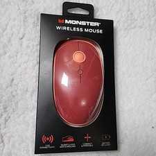 Monster Wireless Mouse Silent Clicks Compact Light Portable 2.4G Pink Orange picture