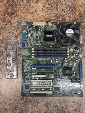 ASUS P5BV-C Server Motherboard 8GB DDR2 Kingston ECC RAM, Core 2 Quad, IO Shield picture