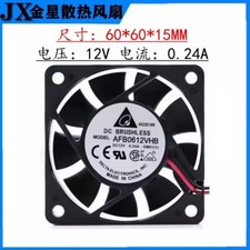 Delta AFB0612VHB 6015 DC12V 0.24A 6CM 2-Wire Silent Cooling Fan picture