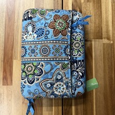 NWT Vera Bradley Bali Blue Mini Laptop Tablet Case Padded 12” X 8.5” Rare picture