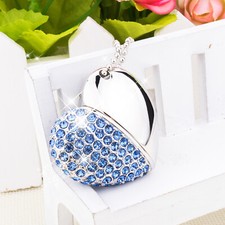 32/64G USB 2.0 Flash Drive Crystal Diamond Heart Model Jewelry Memory Stick Gift picture