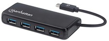 Manhattan Products 164924 USB-C Hub 4-Port SuperSpeed Black picture