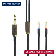 6.7ft 4.4mm Balanced Cable 6N OCC Copper Silver Plated Cord Walnut Wood Shell Co picture