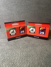Lexmark 2 Pack 28 Black & 29 Color Genuine Ink Cartridges For X & Z Series Qty 2 picture