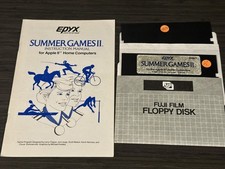 Epyx Summer Games II Apple II plus IIe 2 computer game disk+manual picture