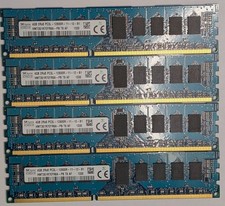 Lot of 4 SK Hynix 4GB 2Rx8 PC3L-12800R DDR3 1600MHz ECC REG Server RAM 16GB Kit picture