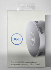 NIB Dell 6-in-1 USB-C Multiport Adapter Hub DA305U 4K DisplayPort HDMI Gigabit E picture