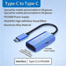 AR Smart Glasses 2-in-1 USB-C Dock Hub 4K60Hz Video Output 100W PD Fast Charging picture
