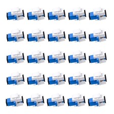 25 PCS Fiber Optic Coupler SC Keystone Jack Simplex Singlemode Adapter White picture