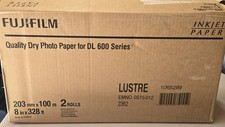 2 Rolls Fujifilm Photo Paper Inkjet Dry Minilab Lustre 8