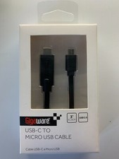Gigaware 3-Foot USB Type C-to-Micro USB Cable RadioShack 2604619 Ships FREE picture