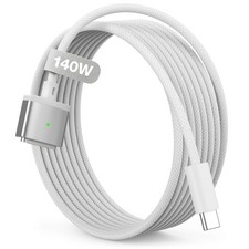Hugener 140W Magnetic 3 Cable USB-C 6.6FT for MacBook Air Pro 6.6FT, White picture