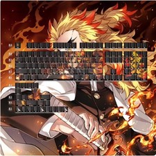 Demon Slayer PBT Keycap Set - Kamado Tanjiro Nezuko Zenitsu Shinobu Dye-Sub picture
