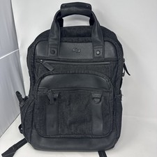 Solo Bradford Executive Collection Black Gray Denim Backpack 15