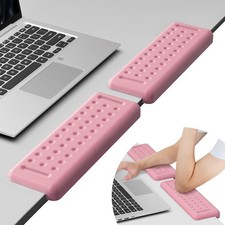 2 PCS LShaped Desk Elbow Pads Light Pink Memory Foam Arm Rest NonSlip picture