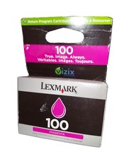 Genuine Lexmark #100XL High Yield Magenta Ink Cartridge 14N1070  Sealed (BL) picture