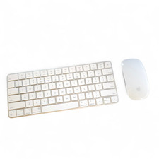 Apple Magic Keyboard A2450 & Magic Mouse 2 A1657 Bundle Silver White picture