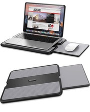 Portable Laptop Lap Desk Retractable Left Right Mouse Pad Non-Slip Heat Shield picture