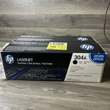 HP Genuine CC530AD 304A Black Toner Dual Pack Laser for HP LaserJet Printers picture