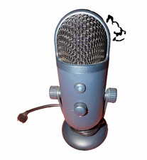 onn. USB Dual-Pattern Microphone w/ Mute Button, Adjustable Stand, Gray picture