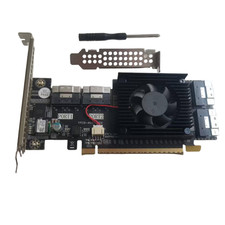 PLX expansion card PLx8749 with 4 SFF8654 x8 interfaces, supporting 8 NVMe hard picture