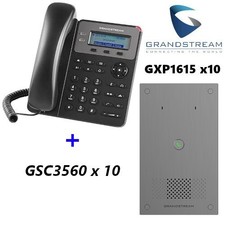 10 Pack Set Grandstream IP Phone GXP1615 + 10 GSC3560 Smart Intercom Bundle picture