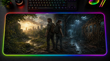 The Last of Us XXL RGB Gaming Mouse Pad Ellie Joel LED Desk Mat Clicker Cordycep picture