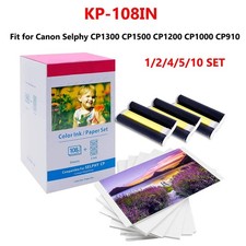 1-10 SET Canon Selphy CP1300 CP1500 CP1200 108 Sheets 4 x 6 Paper Ink Paper lot picture