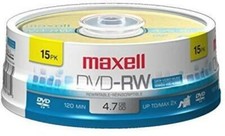 Maxell 635117 Rewritable Recording Format 4.7Gb DVD-RW Disc Playback on DVD picture