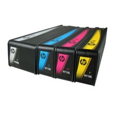 4pk Genuine HP 970XL Black & 971XL Color X476dn X576dn X451dn X551dw picture