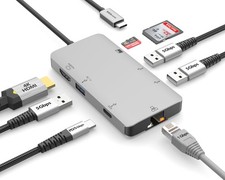 EZQuest USB C Hub Docking Station 8 in 1 with 4K HDMI, 1 Gbit Ethernet, black  picture