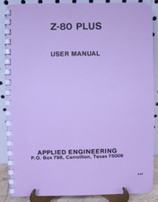 Nice Vintage New NOS Applied Engineering Z-80 Plus User Manual Guide V4.01 USA picture