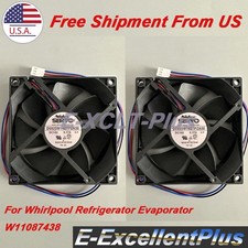 2PCS Fr Whirlpool Refrigerator Evaporator Fan Motor W11087438 3pin 14V 0.17A 9CM picture