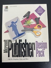 Microsoft Publisher Design Pack Vintage 1994 Windows 3.5in Floppy Disks Sealed  picture