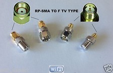 4pc/set RF coaxial adapter connector Kit F TV Male Female to RP-SMA Male Female picture