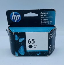 New HP 65 Black Ink Cartridge OEM N9K02AN Sealed 2/23 Sealed Box -DeskJet Inkjet picture