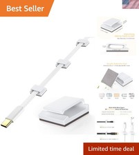 Sticky Cable Clips - 100 PCS for Flat & Round Cables, No Residue Hassle picture