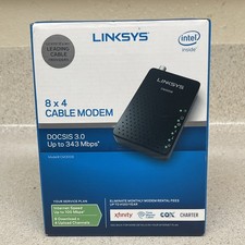 LINKSYS CM3008 8 x 4 Cable Modem DOCSIS 3.0, 343 Mbps New Open Box picture