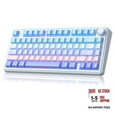A75 Wireless Mechanical Keyboard, Hot Swappable Gaming Gradient-BluePurple picture