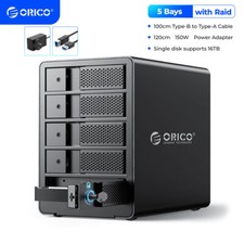ORICO 5 Bay Raid USB3.0 to SATA External Hard Drive Enclosure for 3.5'' HDD LOT picture