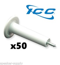 ICC 50 Phone Mushroom Telephone Cable Mgnt Spool Guides w/ Screw  ICACSWDS20 x5 picture